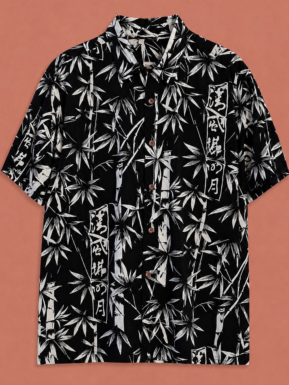 Mens' Hibiscus Collection Hawaii - Black & White Button Down